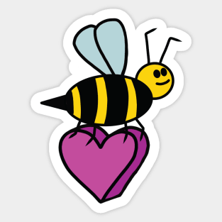 Bee Heart Sticker